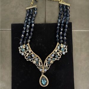 Heidi Daus Blue and Silver Multi-Strand Necklace